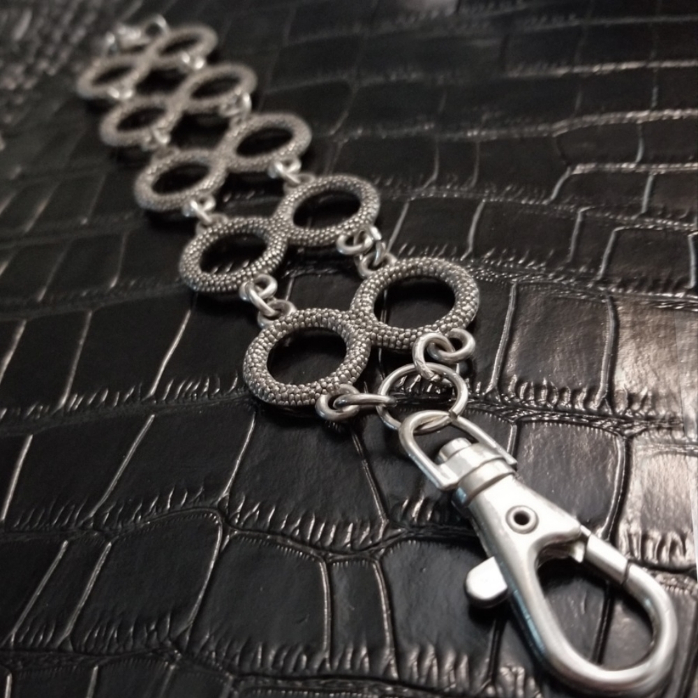 Unique Wide Double Link Bracelet